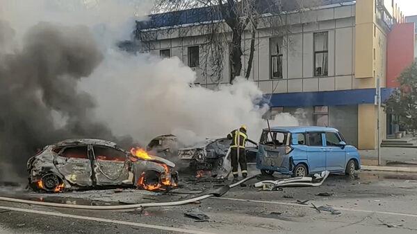 Ukrainian drone attack on oil depot in Russia sparks blaze, officials say