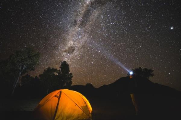 在Warrumbungles的黑暗天空公园，夜空中星星璀璨。